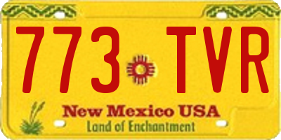 NM license plate 773TVR