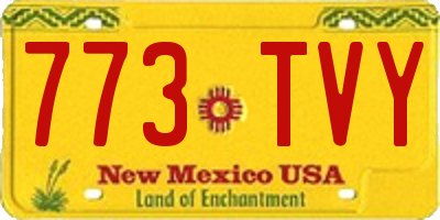 NM license plate 773TVY