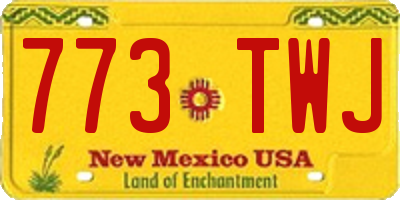 NM license plate 773TWJ