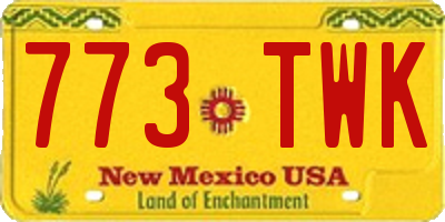 NM license plate 773TWK