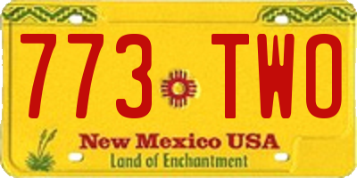 NM license plate 773TWO