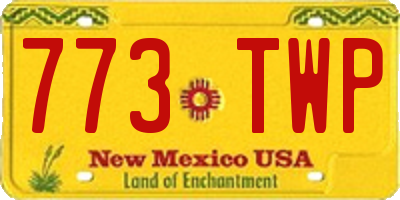NM license plate 773TWP