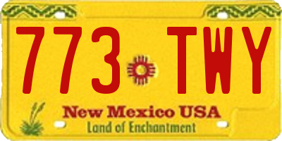 NM license plate 773TWY