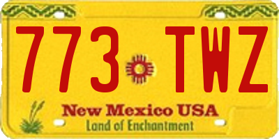NM license plate 773TWZ