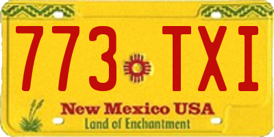 NM license plate 773TXI