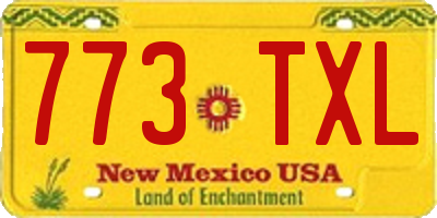 NM license plate 773TXL