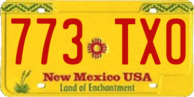 NM license plate 773TXO