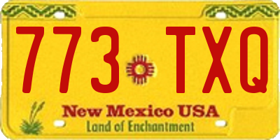 NM license plate 773TXQ
