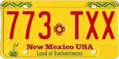 NM license plate 773TXX