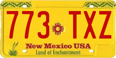 NM license plate 773TXZ