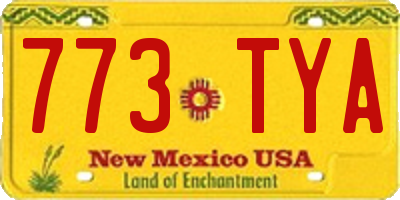 NM license plate 773TYA