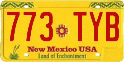 NM license plate 773TYB