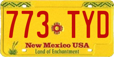 NM license plate 773TYD