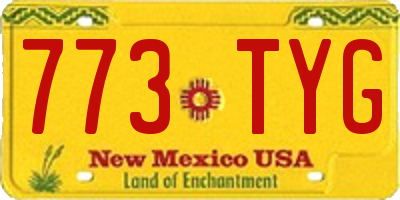 NM license plate 773TYG