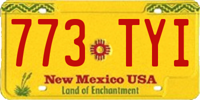 NM license plate 773TYI