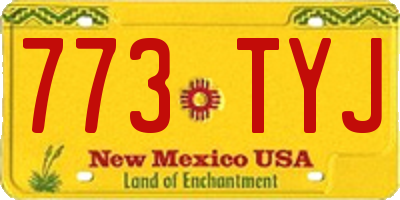 NM license plate 773TYJ