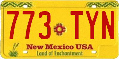 NM license plate 773TYN