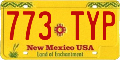 NM license plate 773TYP