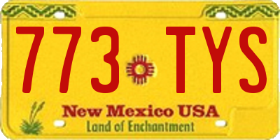 NM license plate 773TYS