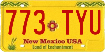 NM license plate 773TYU