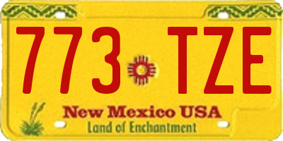 NM license plate 773TZE