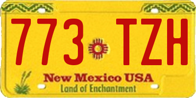 NM license plate 773TZH