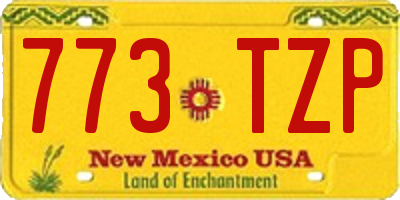 NM license plate 773TZP