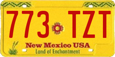 NM license plate 773TZT