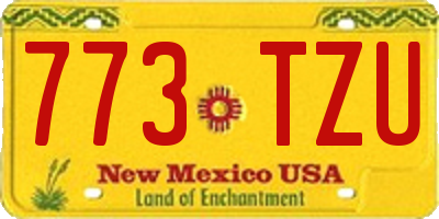 NM license plate 773TZU