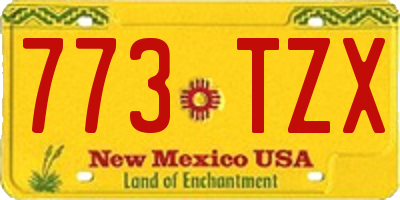 NM license plate 773TZX