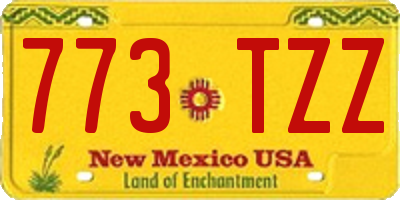 NM license plate 773TZZ