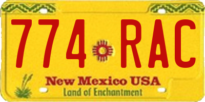 NM license plate 774RAC