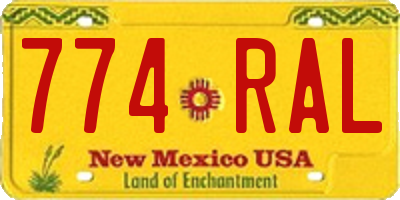 NM license plate 774RAL