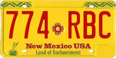 NM license plate 774RBC