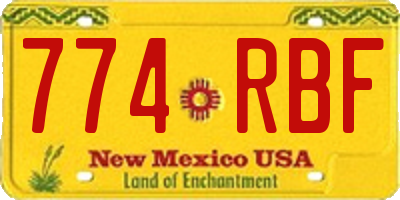NM license plate 774RBF