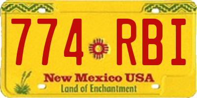 NM license plate 774RBI