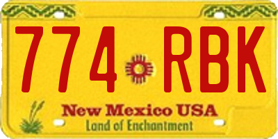 NM license plate 774RBK