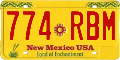 NM license plate 774RBM