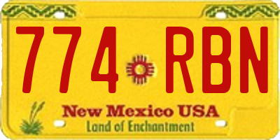 NM license plate 774RBN
