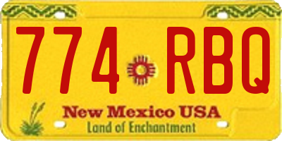 NM license plate 774RBQ