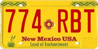 NM license plate 774RBT