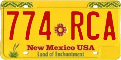 NM license plate 774RCA