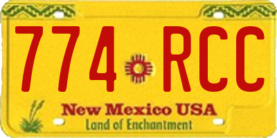 NM license plate 774RCC