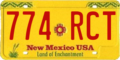 NM license plate 774RCT