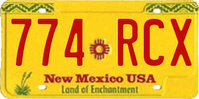 NM license plate 774RCX