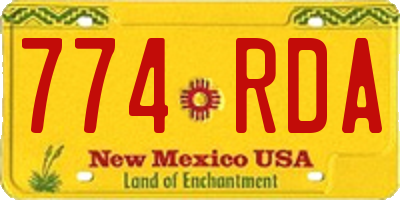 NM license plate 774RDA