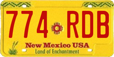 NM license plate 774RDB