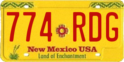 NM license plate 774RDG