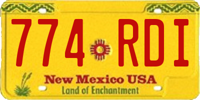 NM license plate 774RDI