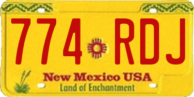 NM license plate 774RDJ
